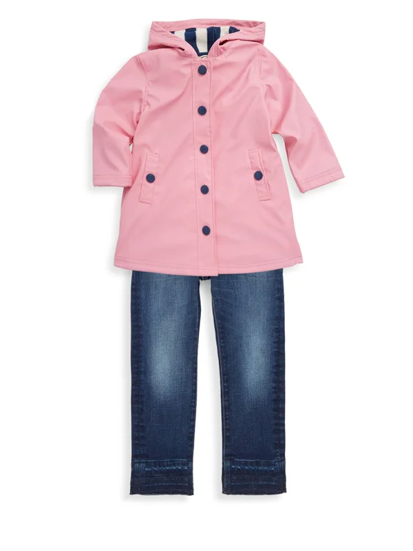 Hatley Girls& Little Splash Jackets - Classic Pink, 4