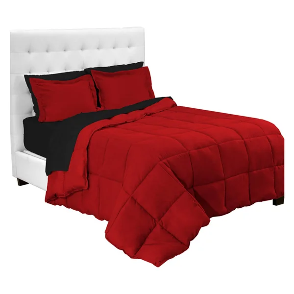 Premium 1800 Series Microfiber Bed in A Bag by Bare Home, Size: Queen, Black