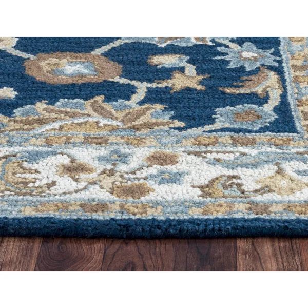Crypt Blue 5& x 8& Hand-Tufted Rug- CY1004