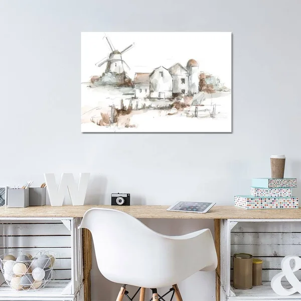 Ethan Harper Canvas Art Prints - Old Mill Farm II ( scenic & landscapes > Country > Farms art)