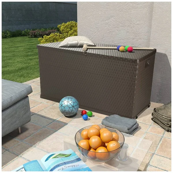 vidaXL Garden Storage Box Brown 47.2x22x22x22x24.8x22
