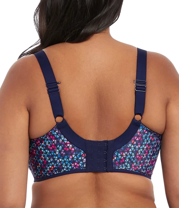 Elomi Energise Underwire Sports Bra Navy Geo - 38 - G EL8042