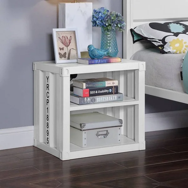 Acme Cargo Nightstand (usb) - White