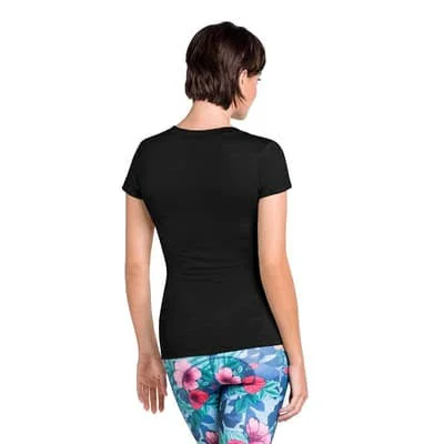 Odlo Women's Natural + Light Short-Sleeve Base Layer Top - Black, XL