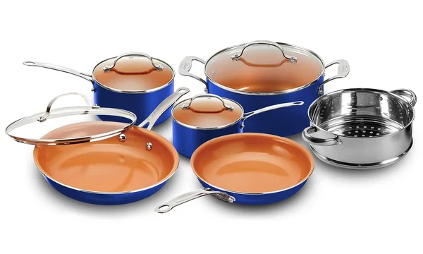 Gotham Steel Non-Stick 10 Piece Cookware Set - Royal Blue