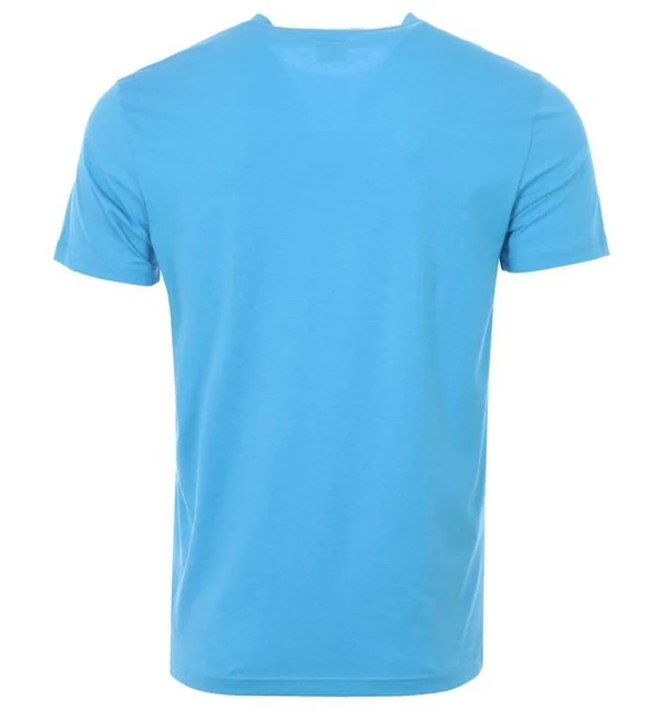 Boss Round Neck Men's Short Sleeve T-Shirt - Open Blue