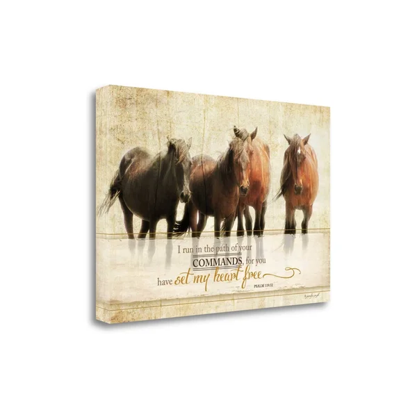 Tangletown Fine Art 'I Run' Graphic Art Print on Canvas - Brown