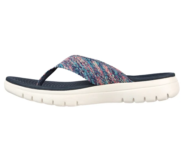 Skechers Women's On-The-Go Flex - Accent Sandals - Navy/Multi, 7.0