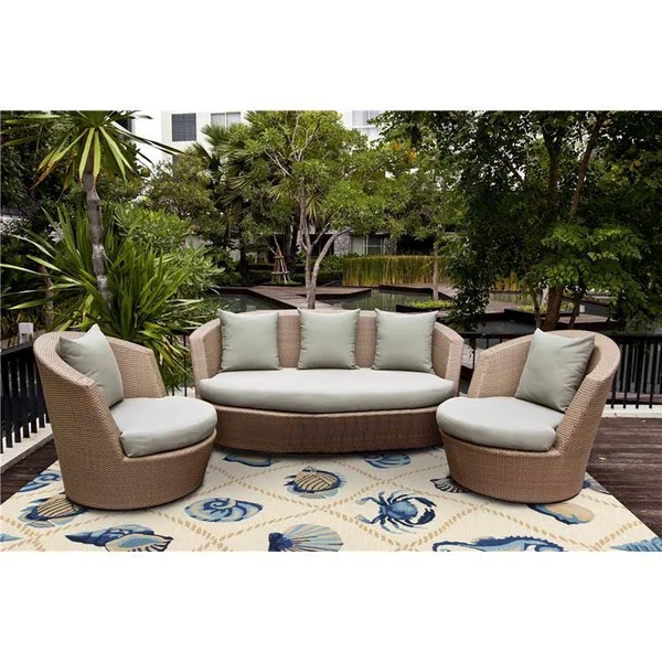 3&3x22 x 5&3x22 UV-Treated Polypropylene Navy Area Rug