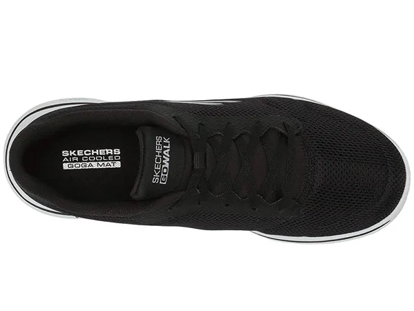 Skechers Women's GOwalk 5 Lucky Sneaker, Black/White