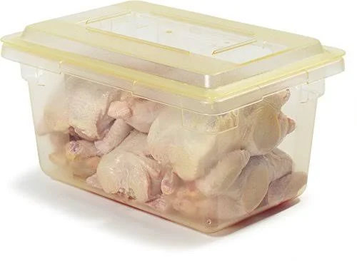 Carlisle 10621C22 StorPlus Food Storage Container - 8.5 gal, 26x22 Length x 18x22 Width x 6x22 Height, Yellow (Pack of 6), 18 x 12 x 9 inches