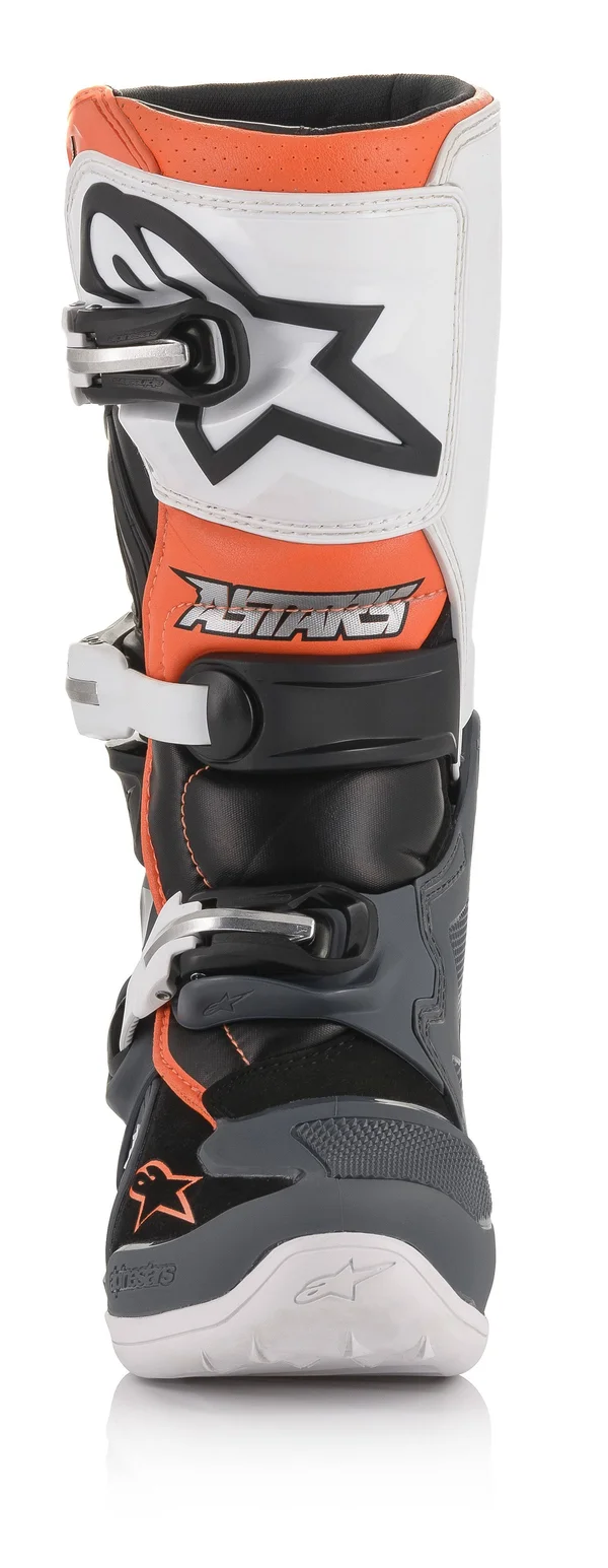 Alpinestars Tech 7S Youth Boots (6 - Black/Gray/White/Fluo Orange)