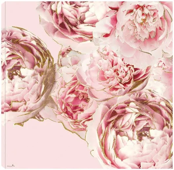 Plethora of Peonies I Canvas Print by Sophie 6 22X22 Fineartcanvas