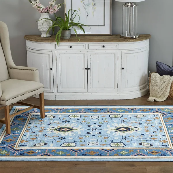 Momeni Veranda VR-71 Blue Rug - 3 ft 9 in x 5 ft 9 in