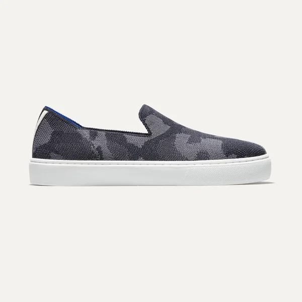 Rothy&s Grey Slip-On Sneakers, Grey Camo, Size 11.5