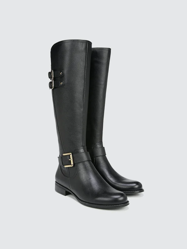 Naturalizer Women's Jessie Wide Calf Boots - Black in Size 7.5