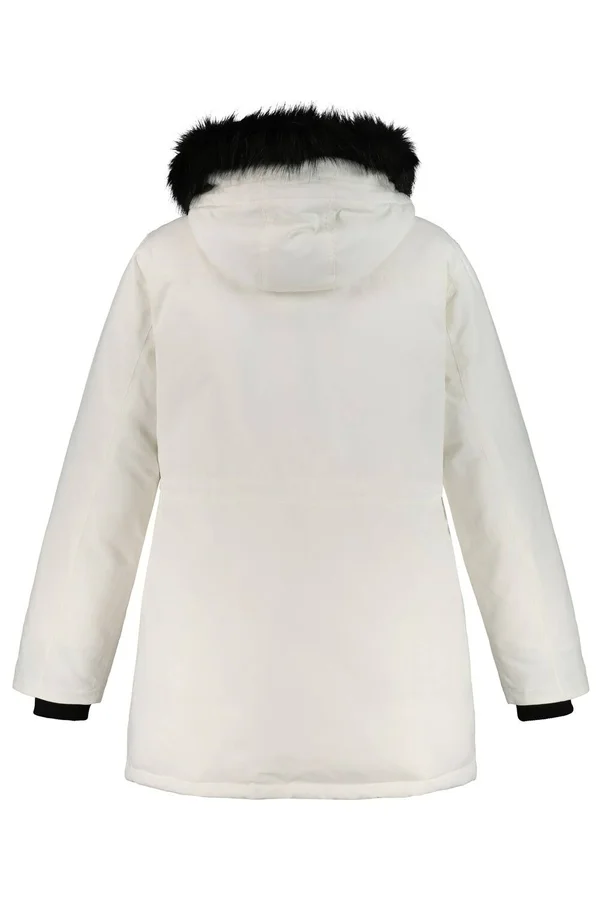 Plus Size Parkas, Woman, White, Size: 12/14, polyester/synthetic fibers, Ulla Popken