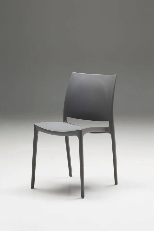 Mobital Vata Dining Chair Grey/Light Grey/White Polypropylene Set of 4