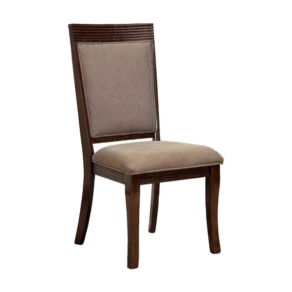 Benzara - Woodmont Contemporary Side Chair - Walnut Finish, Set of 2