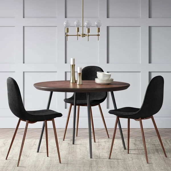 2pk Copley Upholstered Dining Chair Black - Project 62