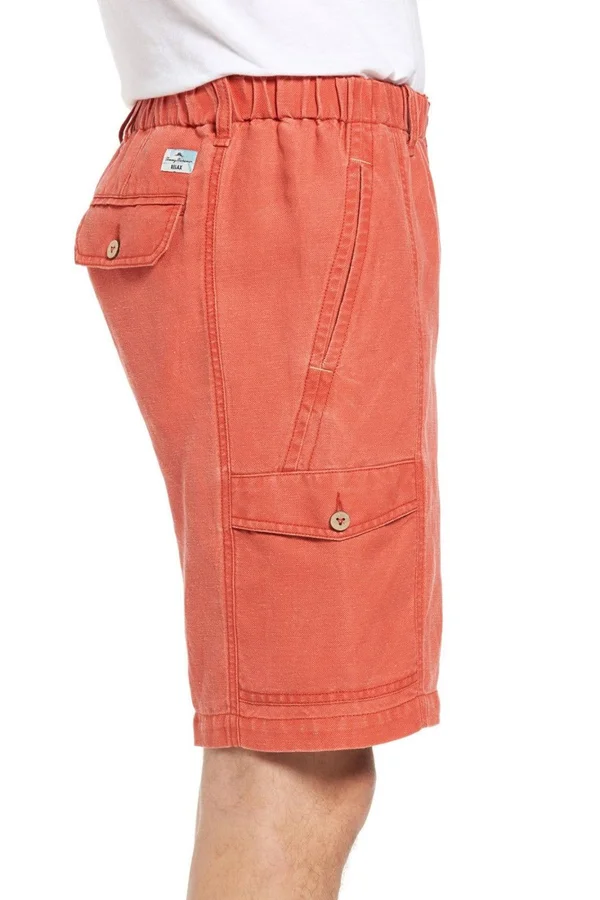 Tommy Bahama Linen The Dream Cargo Shorts, Mens, S, Lentil