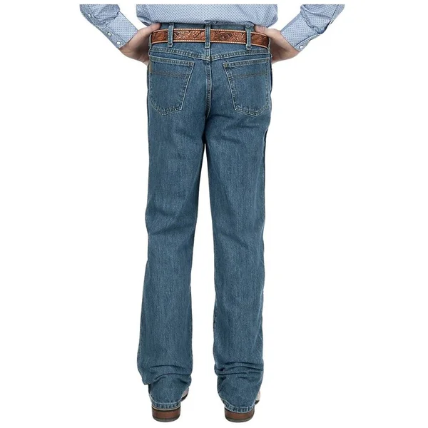 Cinch Apparel Mens Bronze Label Slim Fit Medium Stonewash Jeans, Men's, Gray