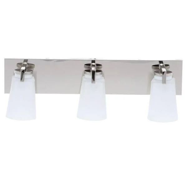 Hampton Bay - 15233, Wellman 3-Light Polished Nickel Bath Light