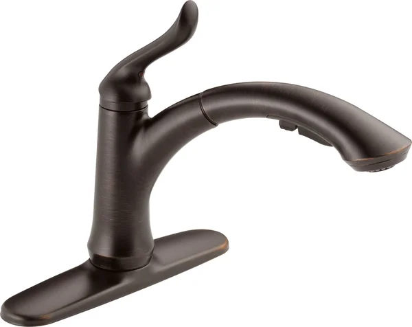 Delta Linden Single Handle Pull-Out Kitchen Faucet (Recertified) - Bronze, 4353-RB-DST