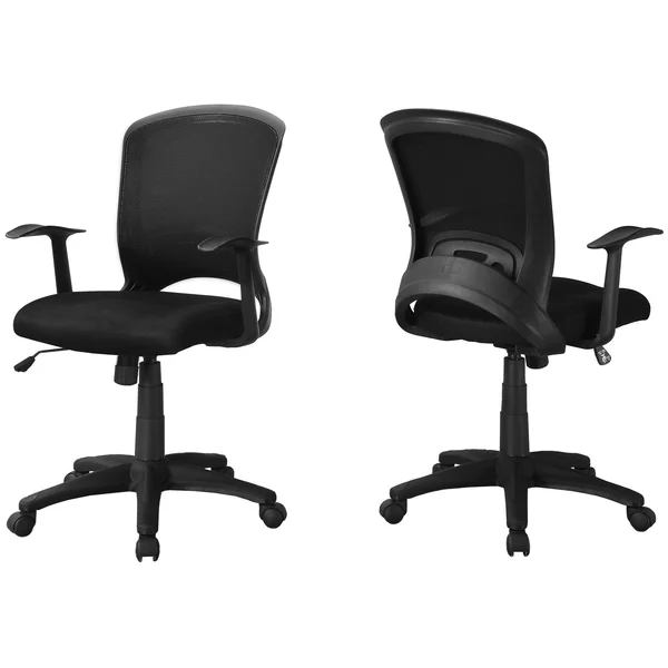Monarch Specialties Mesh Mid-Back/Multi-Position Office Chair - Black