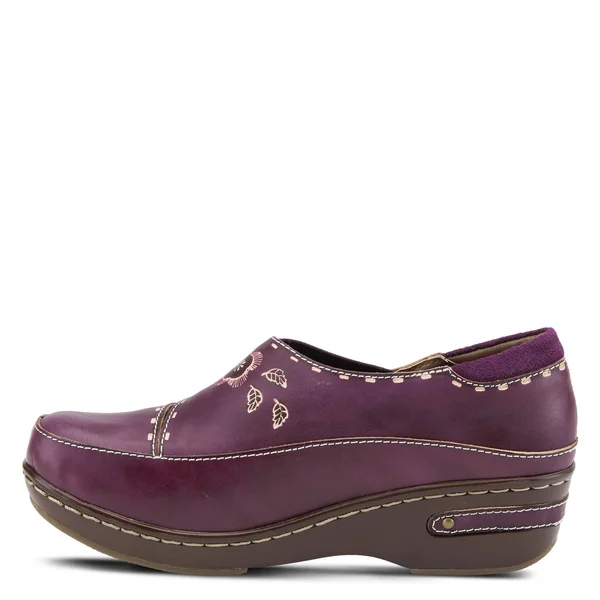 L&Artiste by Spring Step Women's Burbank Clog, Olive Green Leather