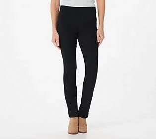Belle by Kim Gravel Flexibelle Tummy Smoothing Jeans w/ Seams - Size Plus 24, Black