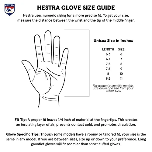 Hestra Frode Classic Mens Leather Glove - Black - 7