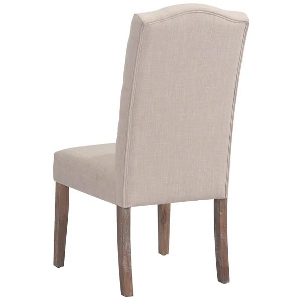 Lucian Button Tufted Side Chair- Set of 2, Grey, One Size