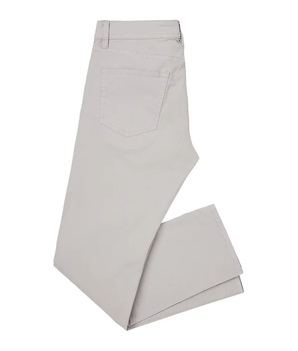 Liverpool Men's Regent Relaxed Straight Peached Colored Twill Jeans in White, Cotton, Size 38/34