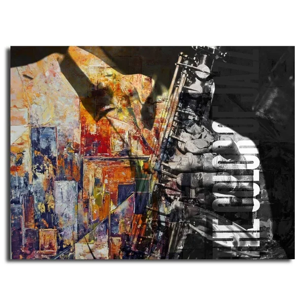 Ready2HangArt &The Color of Jazz II& Oversized Canvas Wall Art