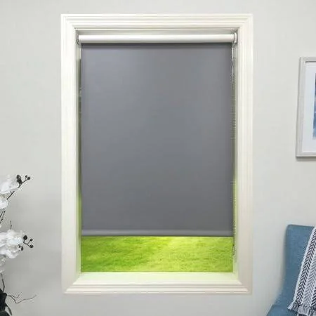 Harbor Shades Dark Gray Blackout Roller Shade