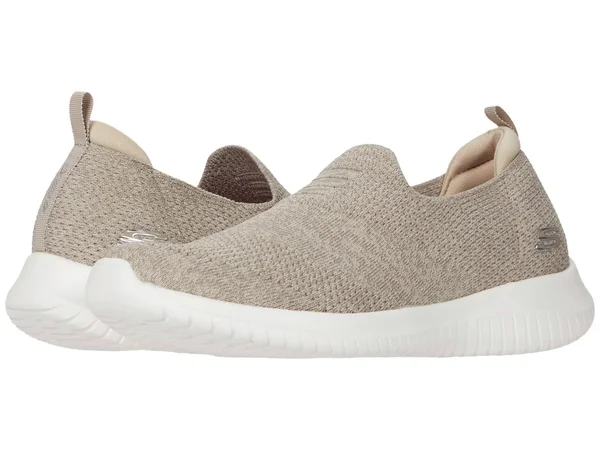 Skechers Women's Ultra Flex Harmonious Slip on Sneaker - Taupe