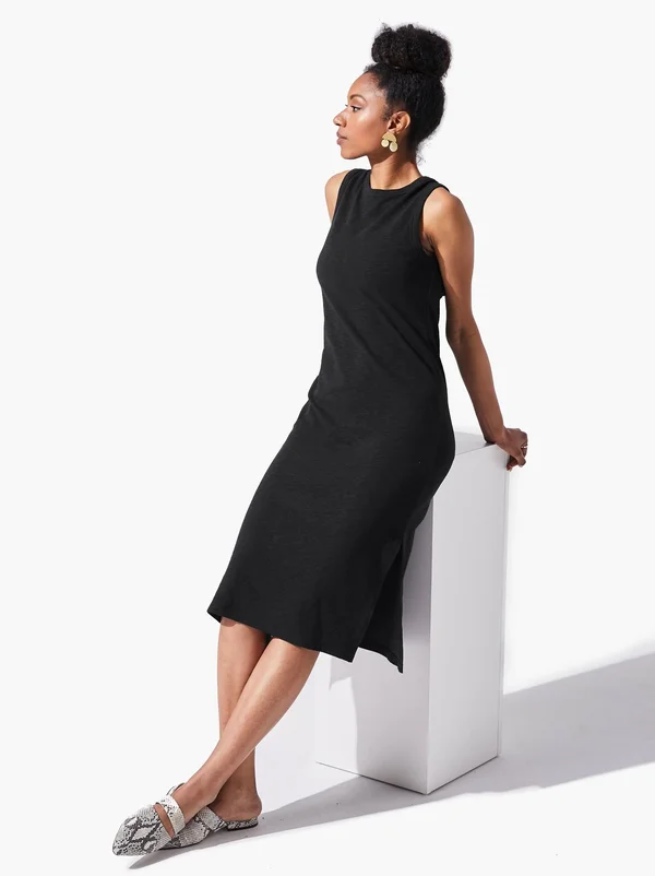Shilpa Midi Tank Dress - Black, M