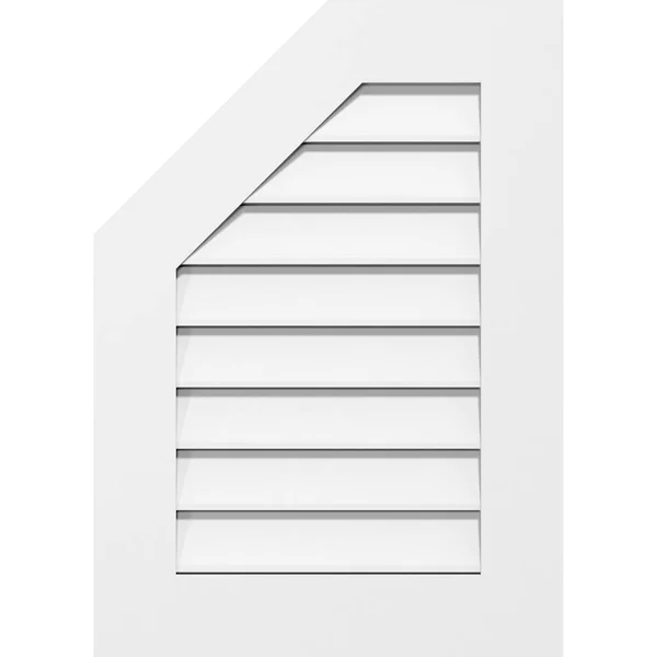 Ekena Millwork GVPOL20X2001SF 20x22W x 20x22H Octagonal Surface Mount PVC Gable Vent: Functional, w/ 3-1/2x22W x 1x22P Standard