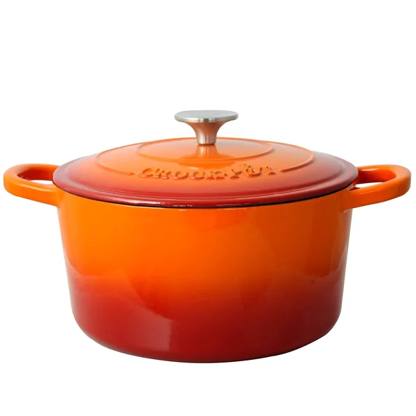Crock Pot Artisan Enameled Cast Iron 5-Quart Round Dutch Oven - Sunset Orange