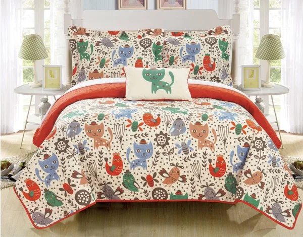 Chic Home Trixie Quilt Set - Orange - Twin