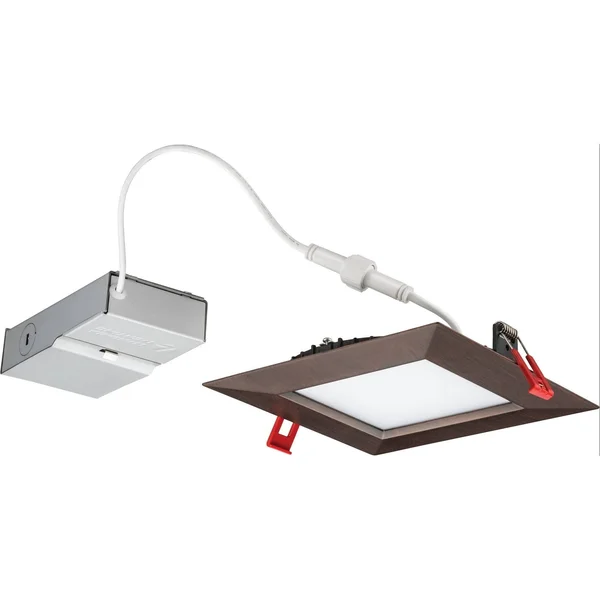 Lithonia Lighting WF6 Sq S LED 30K Orb M6 Ultra-Thin Square LED Recessed Ceiling Light, 3000K, Bright White, Oil Rubbed Bronze
