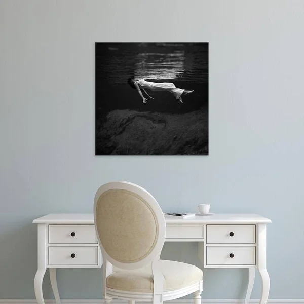 Easy Art Prints Toni Frissell's 'Weeki Wachee SPRING - Florida (1947)' Premium Canvas Art - 16 x 16 - Classic Black Frame
