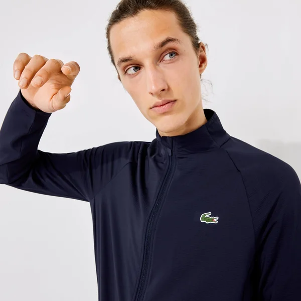 Lacoste Men's Sport Stretch Ergonomic Zippered Golf Jacket - L - 5