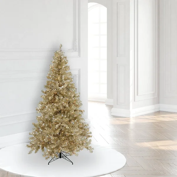 Vickerman 5& Champagne Artificial Christmas Tree with 200 Clear Lights