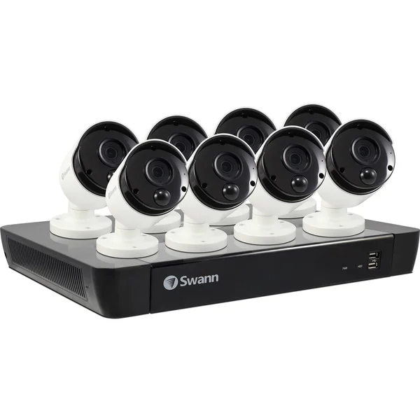 Swann SWNVK-1685808 16-Channel NVR with 8 Outdoor cameras Night Vision - NVR + camera(s) wired - 2 TB