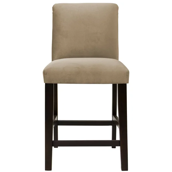 Aster Diamond Tufted Back Counter Stool Tan Velvet - Cloth & Co.