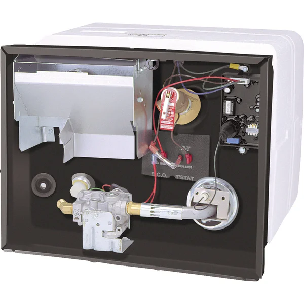 RV Motorhome Trailer Water Heater, G6A-8E, Gas, 6 Gallon Polar White