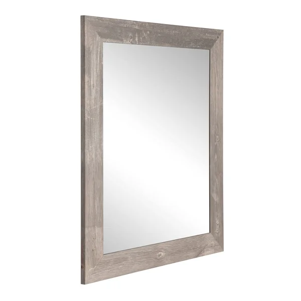 American Value Rustic Wild West Barnwood Wall Mirror, Size: 38.5, Brown