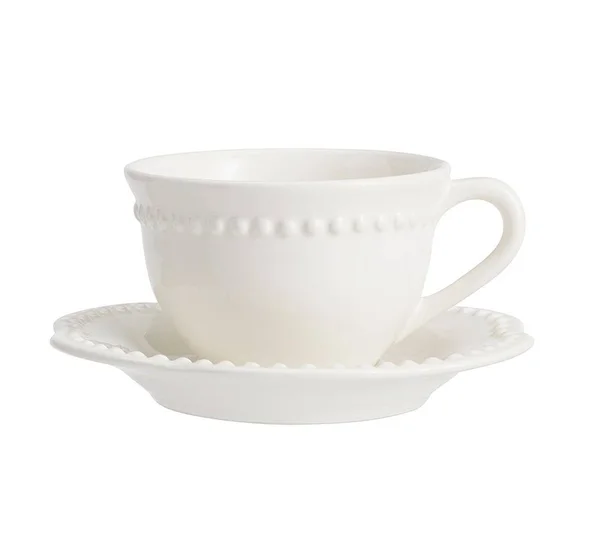 Emma Cup & Saucer, Set of 4, White - Coffee Mugs & Teacups - Tabletop - Cups